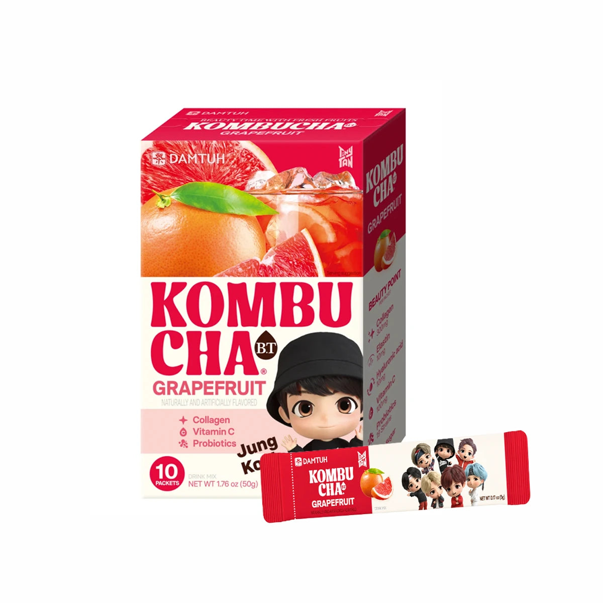Damtuh BT Kombucha Grapefruit (10 Sticks)