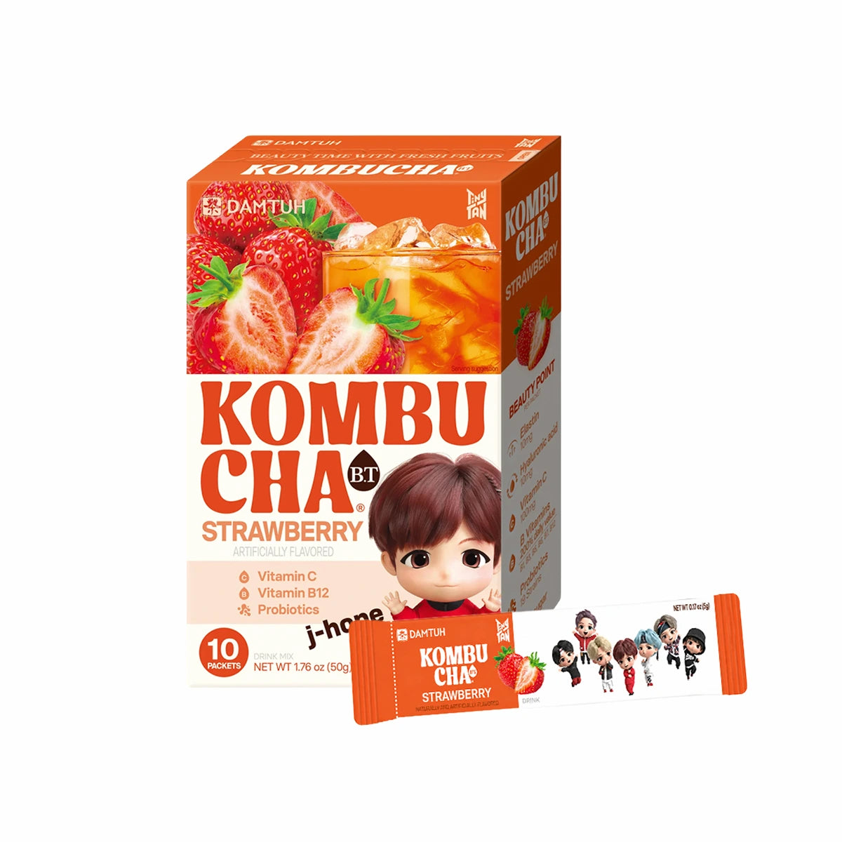 Damtuh BT Kombucha Strawberry (10 Sticks)