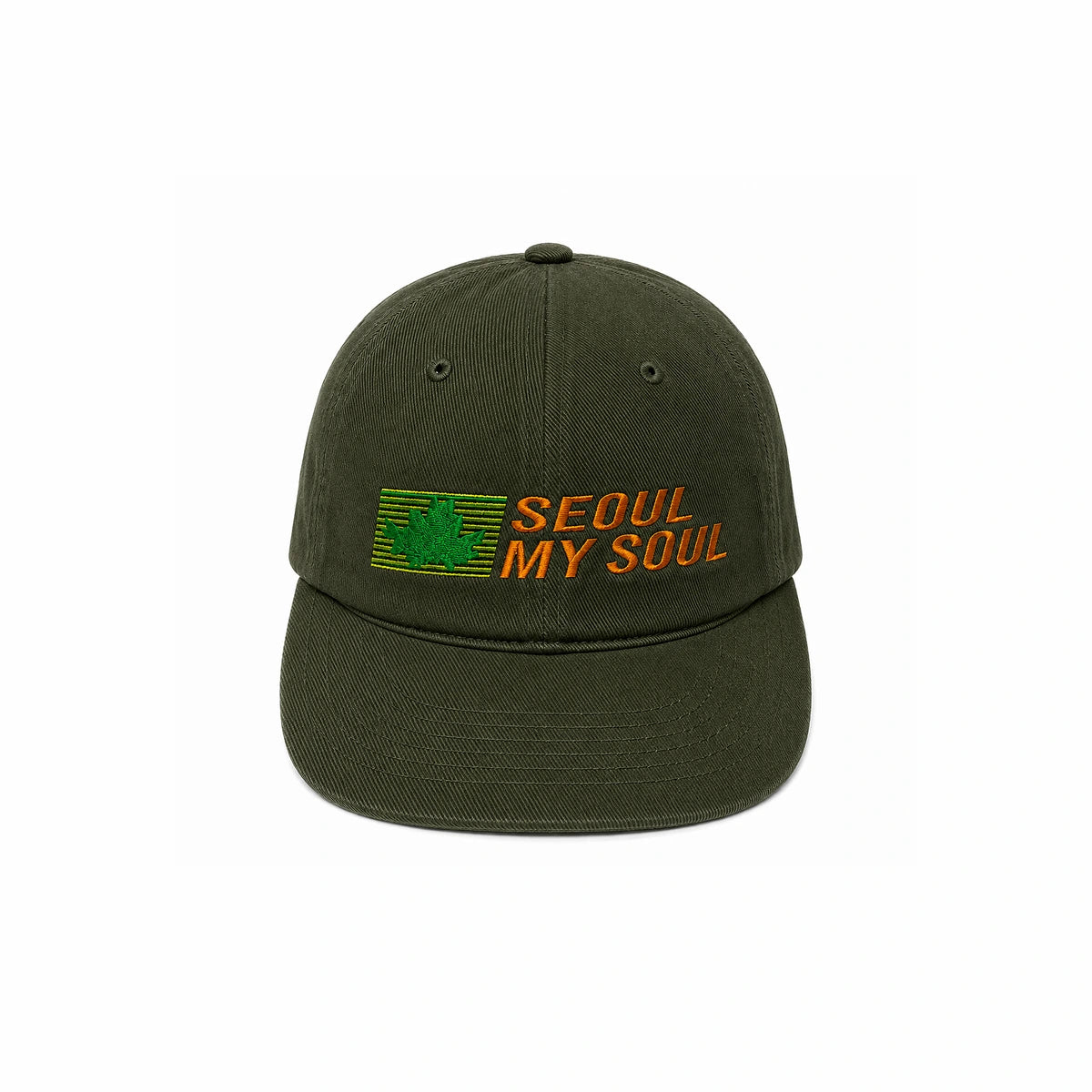ENM X Seoul Vintage Washed Ball Cap (Deep Green)