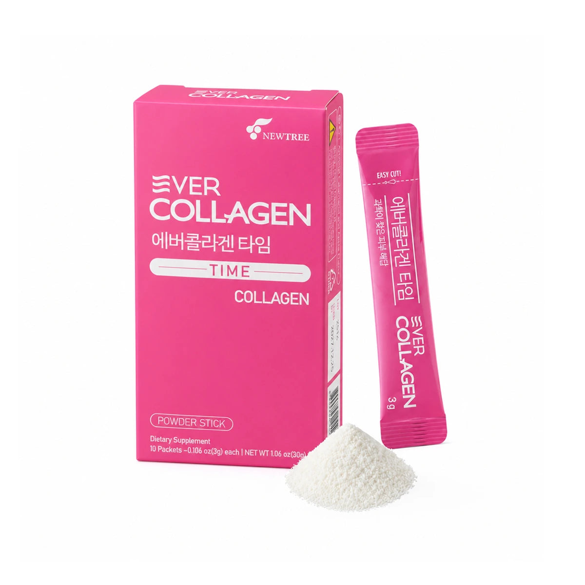 Ever Collagen Time Low Molecular Collagen Peptides Powder Stick, 3g x 10 Sticks