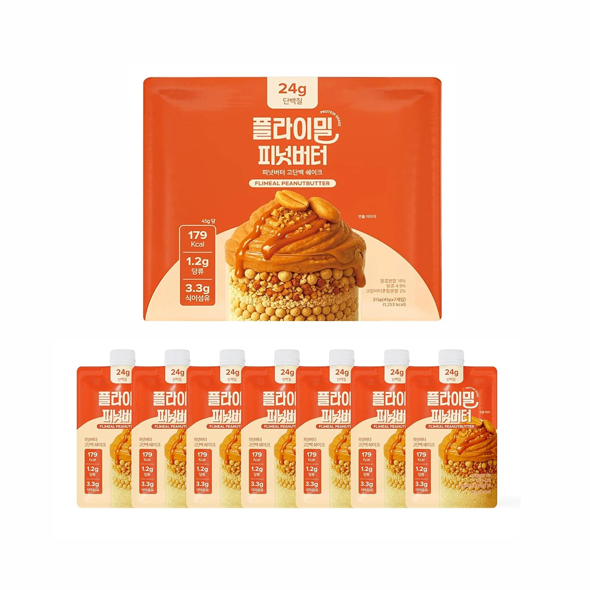 Flimeal Peanut Butter Pouch 315g (45g*7ea) 1Pack