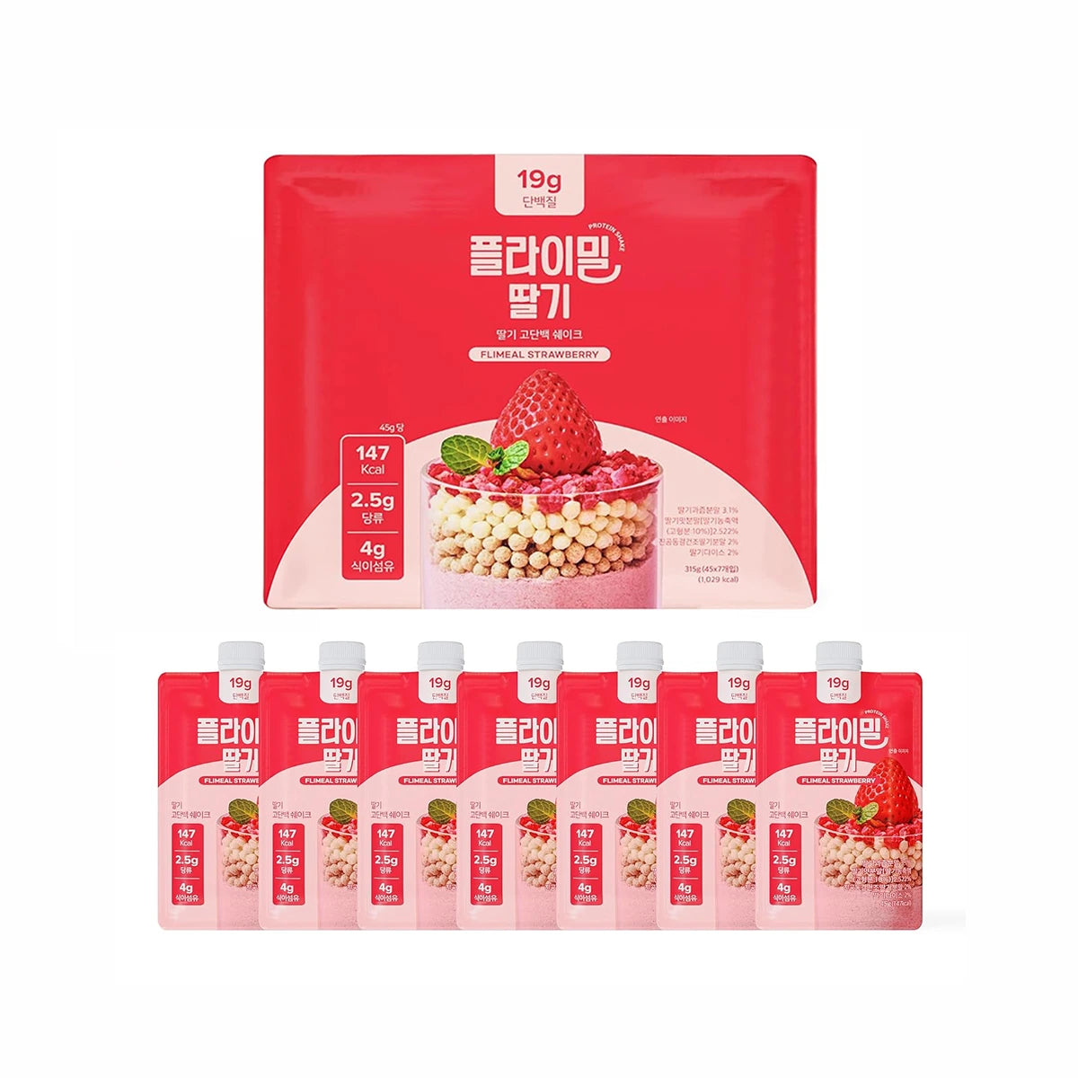 Flimeal Strawberry Pouch 315g (45g*7ea) 1Pack