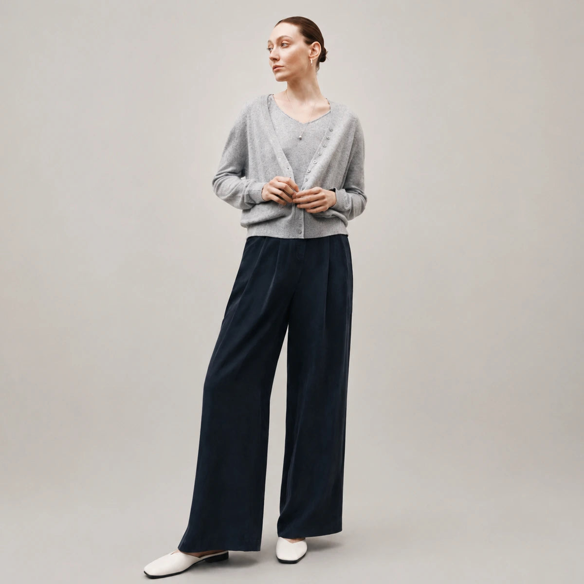 LENEDIFIE Bemberg Cupro Belted Pants
