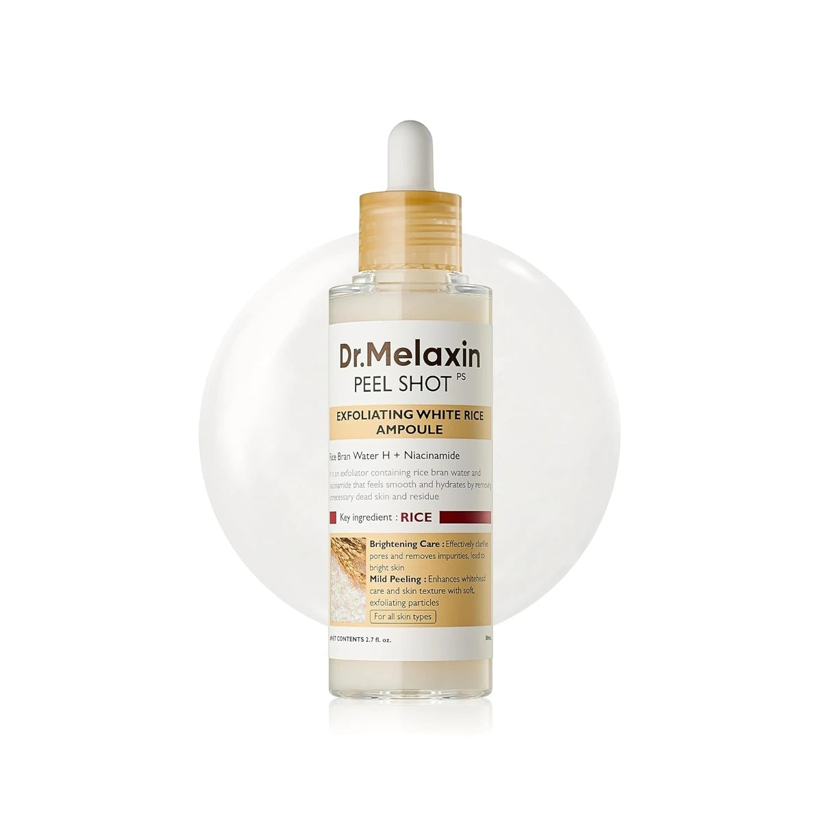 Dr. melaxin Peel Shot Exfoliating White Rice Ampoule