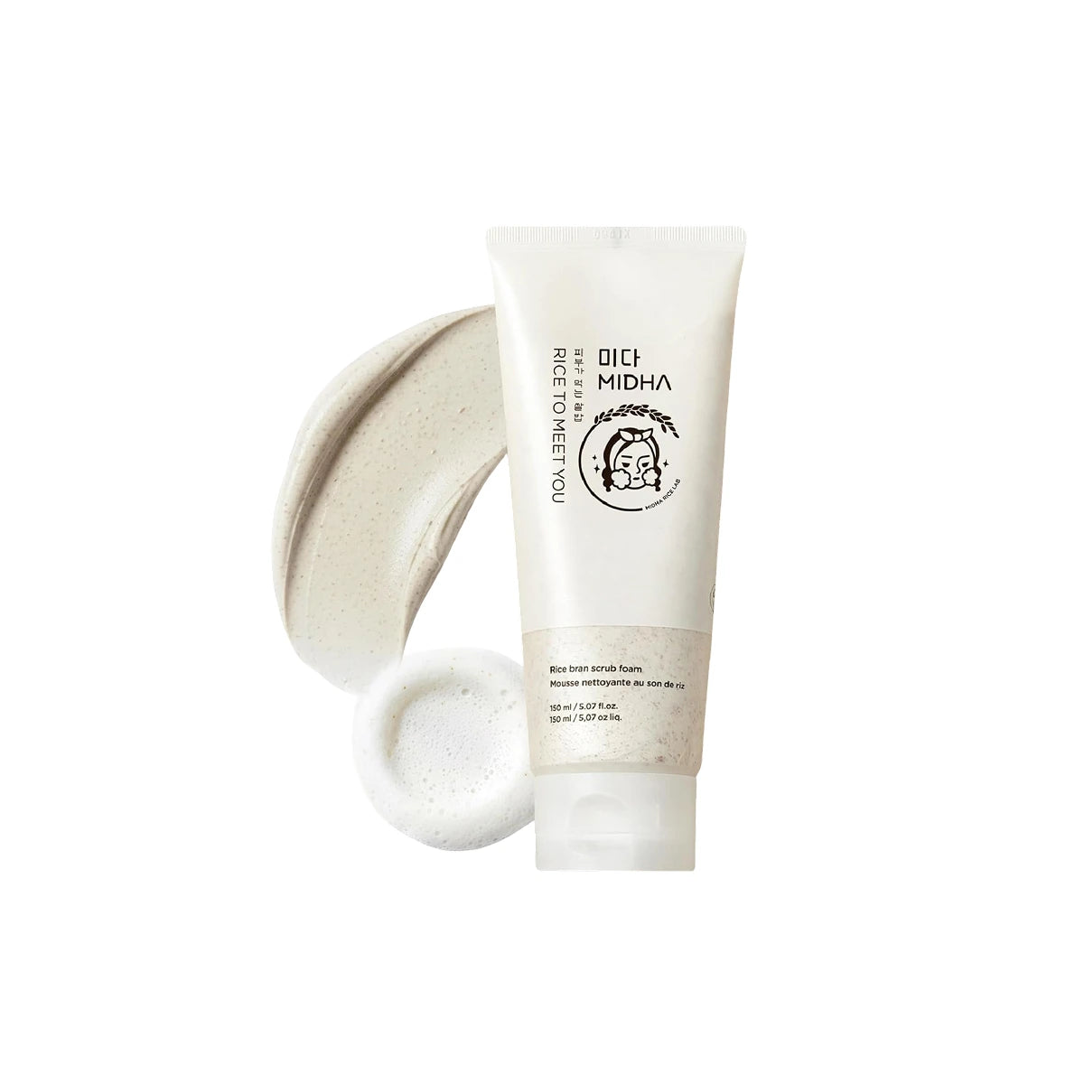 MIDHA Rice Bran Scrub Foam 150ml