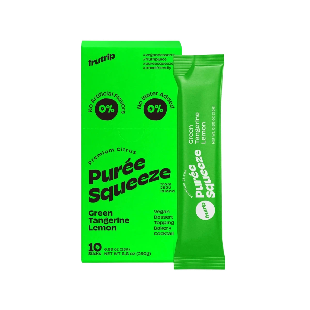 FRUTRIP Vegan Purée Squeeze Young Green Tangerine and Lemon (20g X 15 sticks/box)