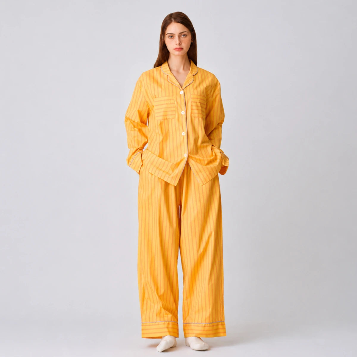 nareun Brezm Cotton Long Pajama Set