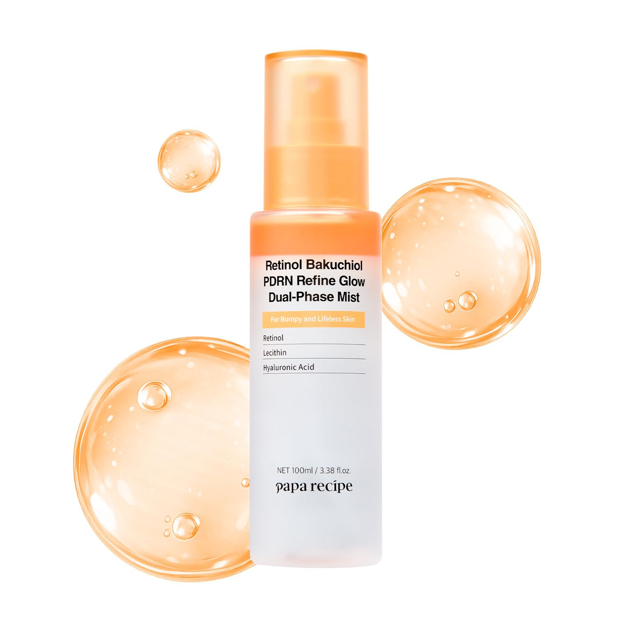 Papa Recipe Retinol Bakuchiol PDRN Refine Glow Dual Phase Mist 100 ml