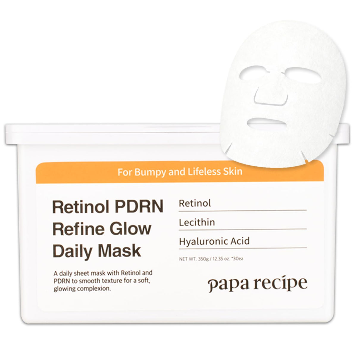 Papa Recipe Retinol PDRN Refine Glow Daily Mask 30 Sheets
