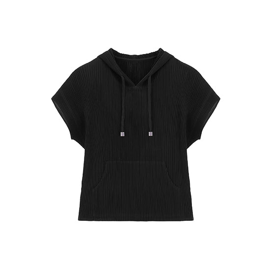 Celebshop Edition Pleats Hood String Blouse
