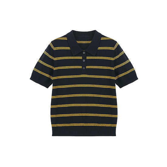 Celebshop Edition Cotton Stripe Collar Knit 3 pcs SET