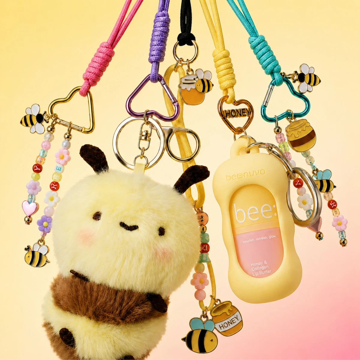 beenuvo Silicone Lip Butter Keychain (pink)