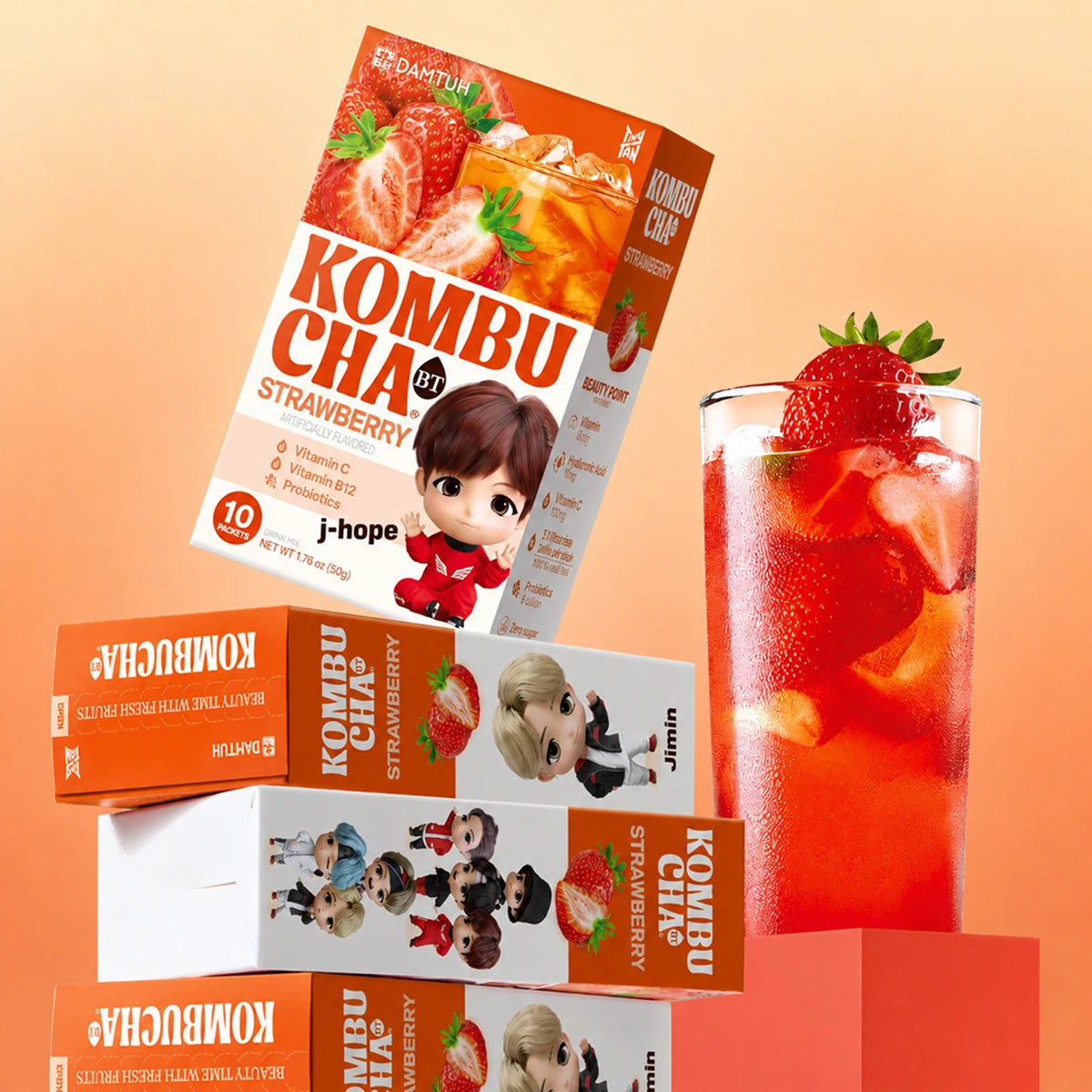 Damtuh BT Kombucha Strawberry (10 Sticks)