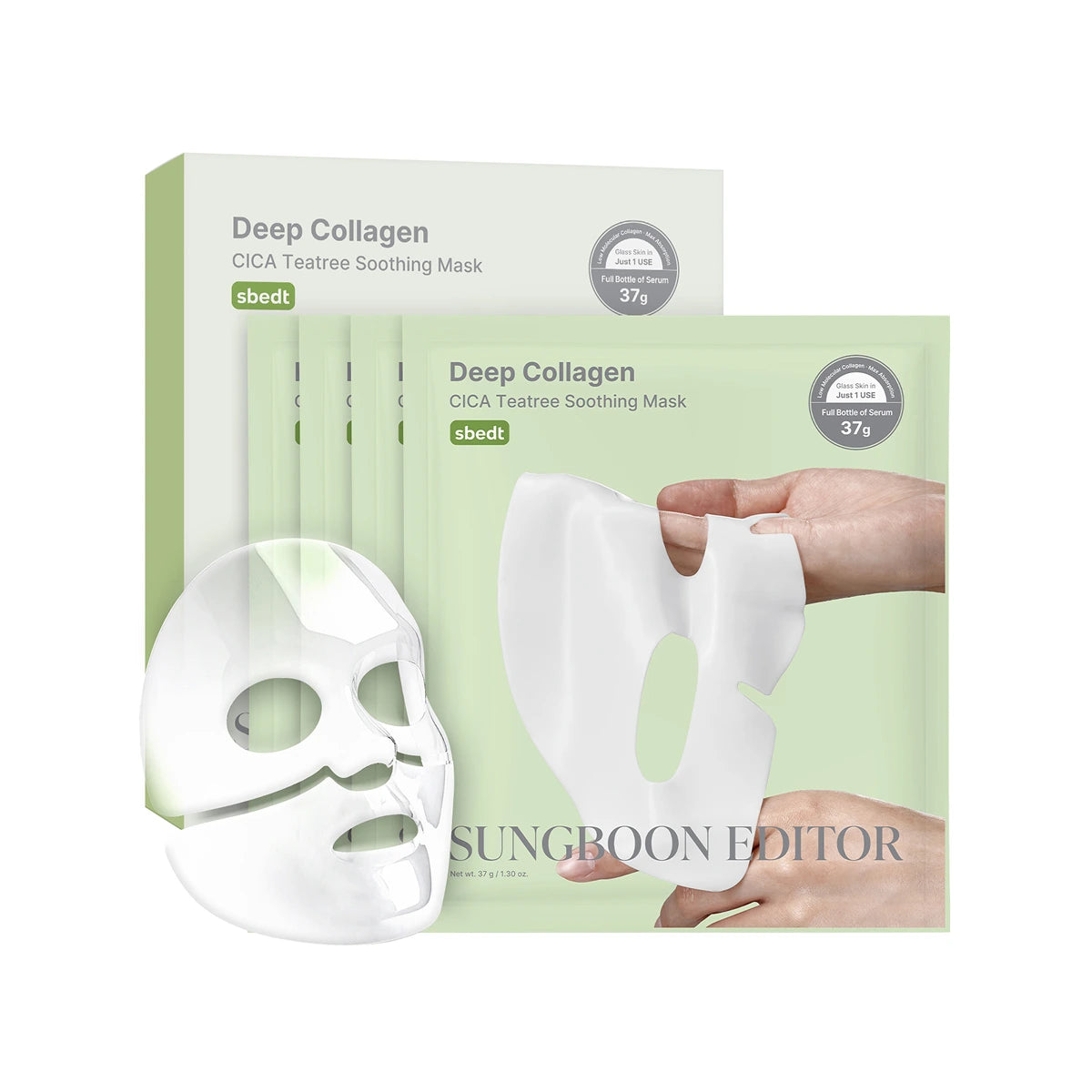 SUNGBOON Deep Collagen Cica Teatree Soothing Mask (4ea)