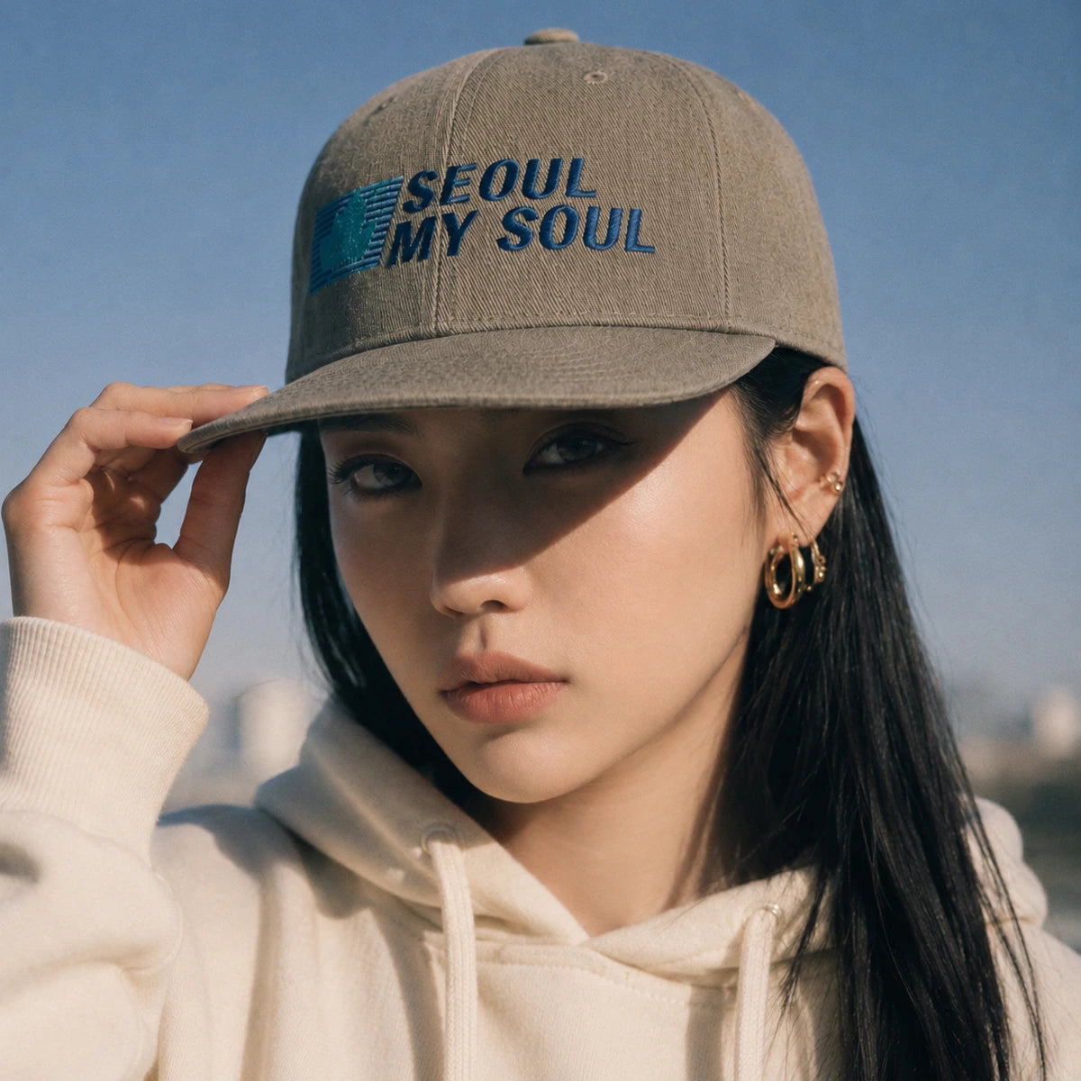 ENM X Seoul Vintage Washed Ball Cap (Deep Green)