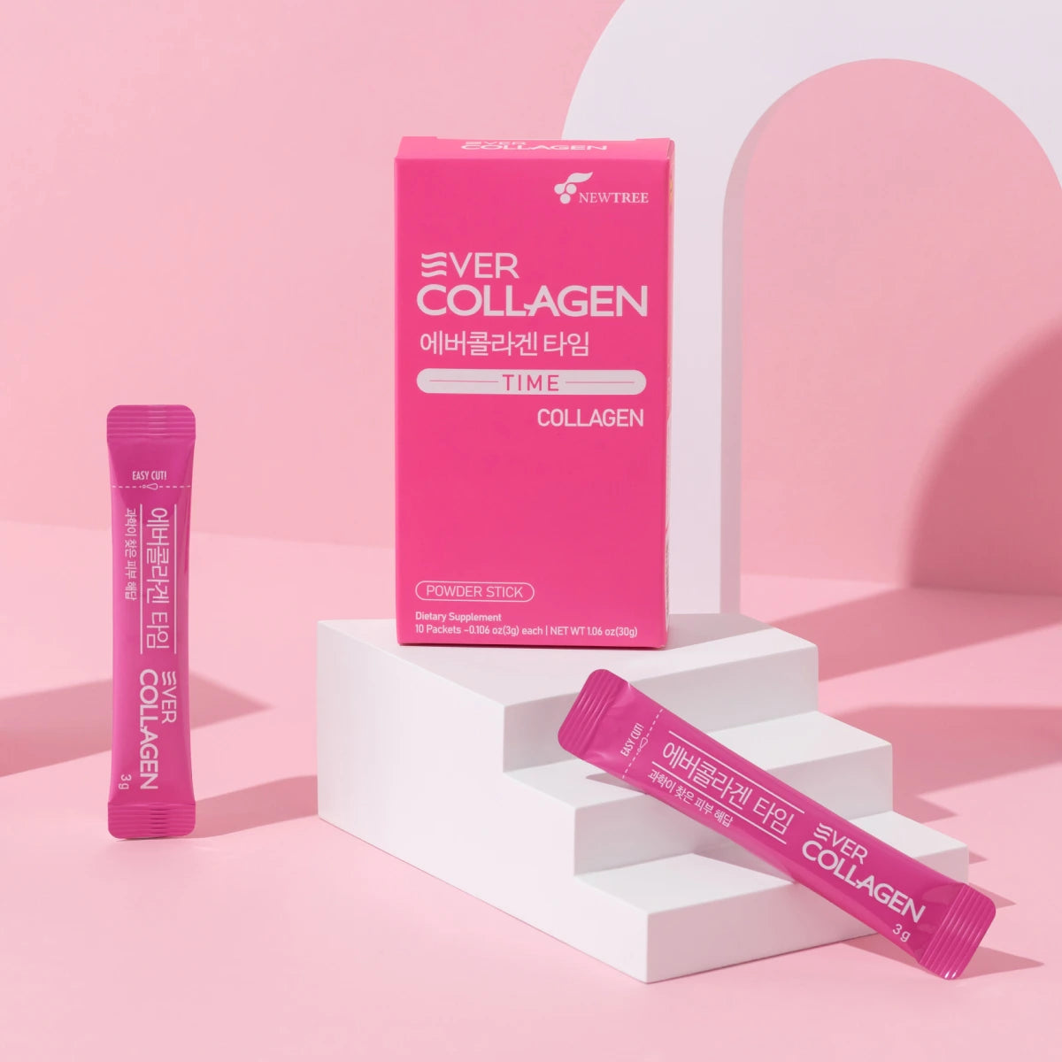 Ever Collagen Time Low Molecular Collagen Peptides Powder Stick, 3g x 10 Sticks