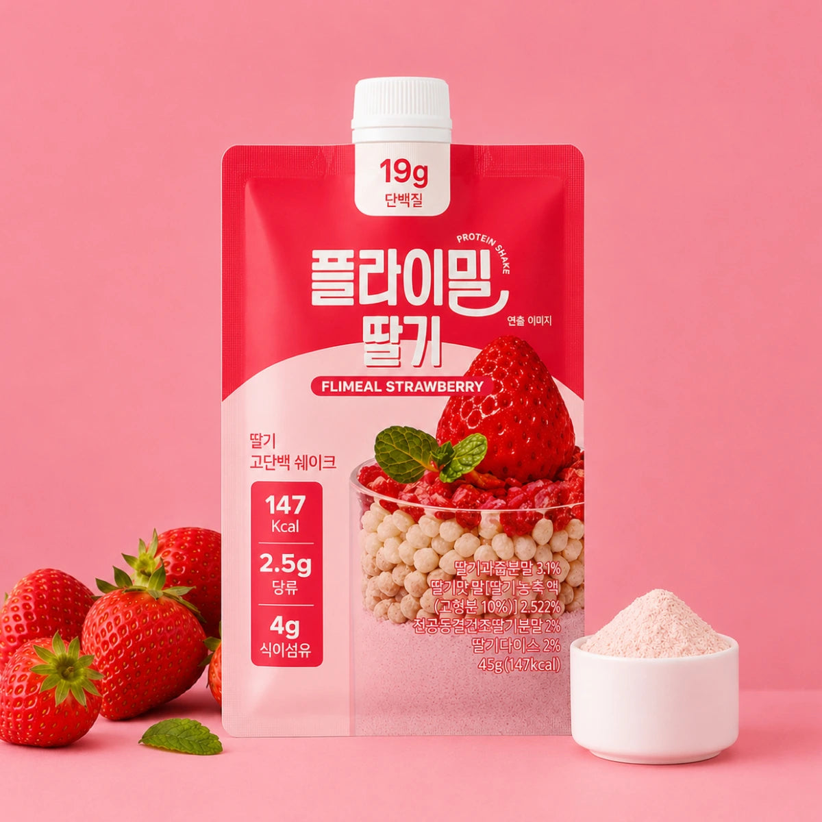 Flimeal Strawberry Pouch 315g (45g*7ea) 1Pack