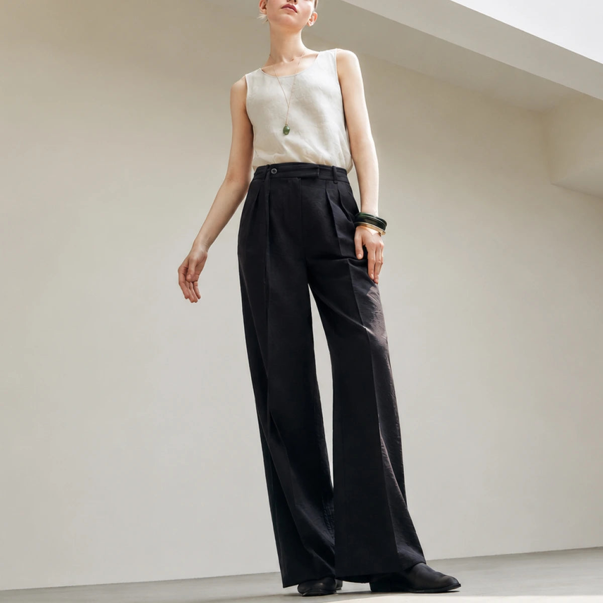 LENEDIFIE Easy-Care Airy Pants