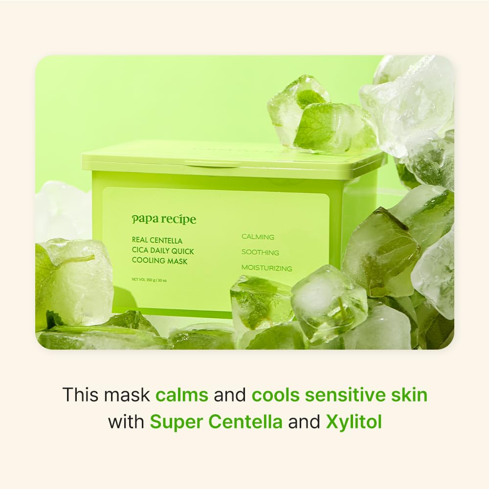 Papa Recipe Real Centella Cica Daily Quick Cooling Mask 30 Sheets