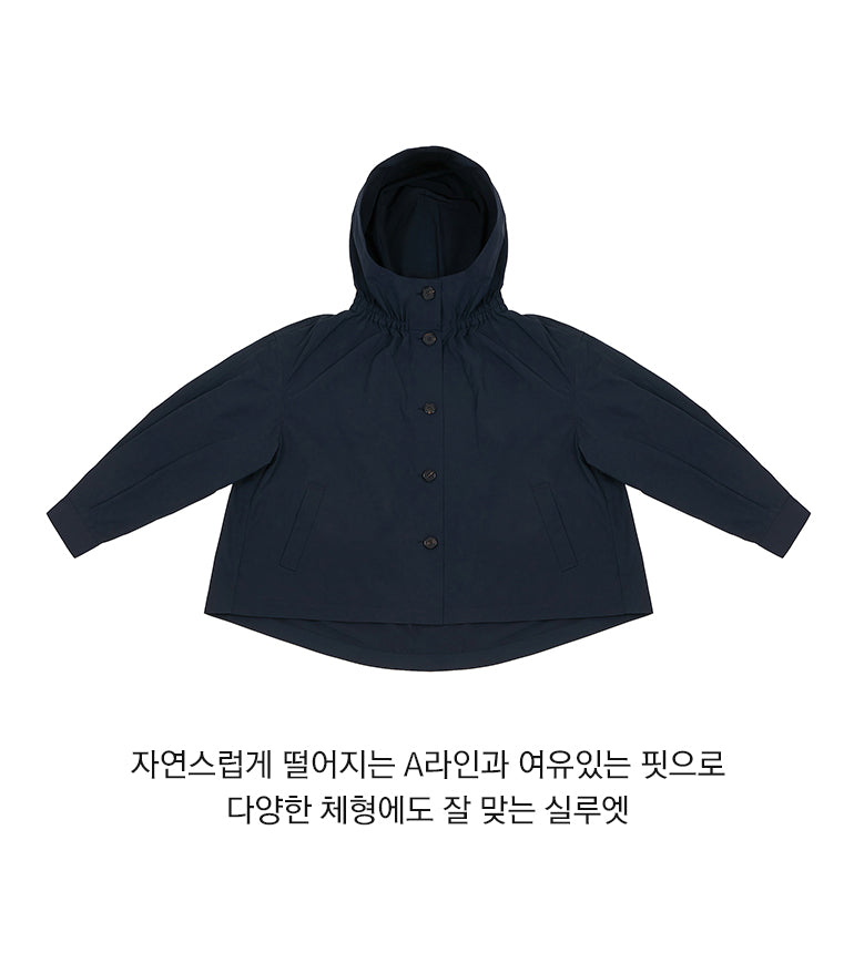 Celebshop Edition Hooded Cape Short Trech Navy