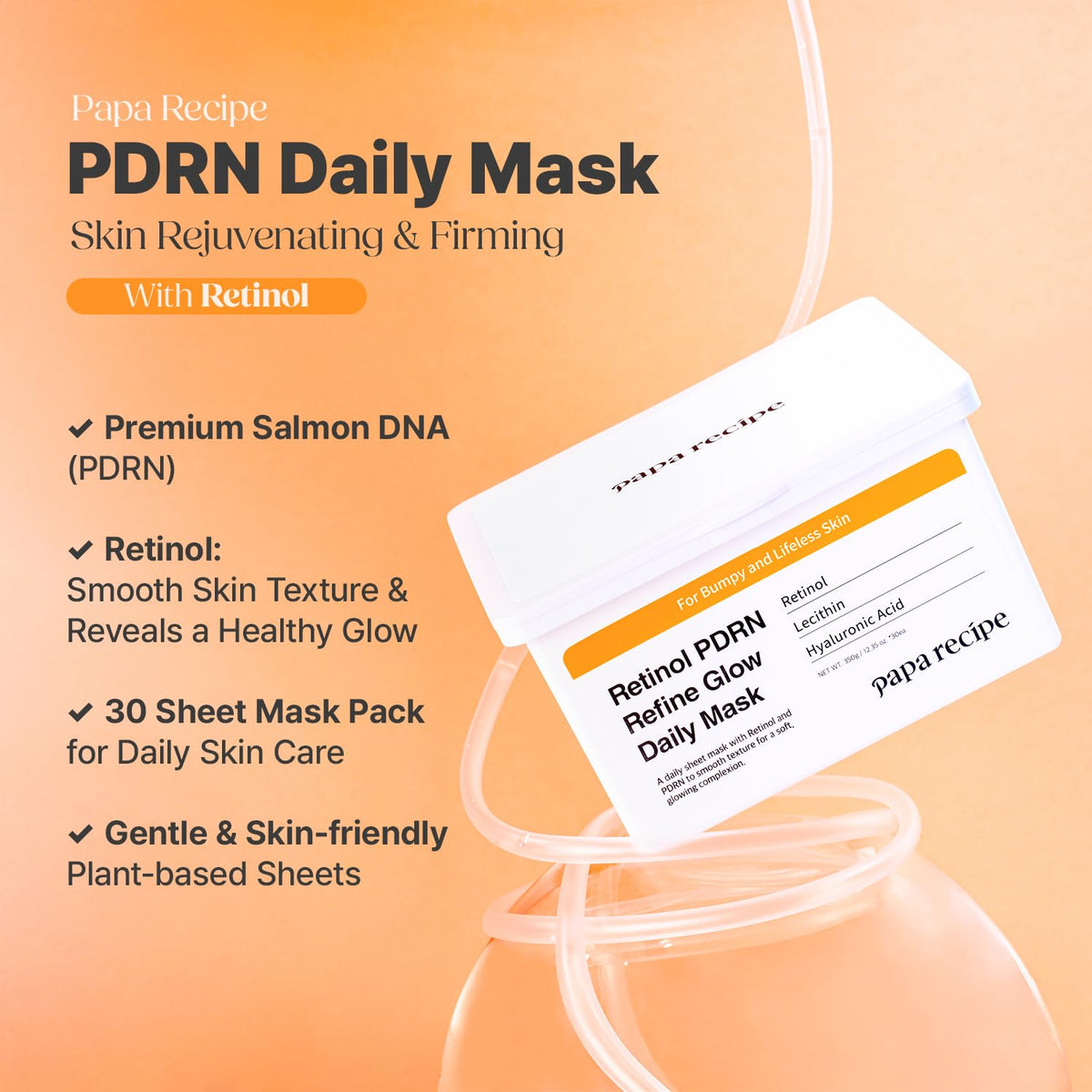Papa Recipe Retinol PDRN Refine Glow Daily Mask 30 Sheets