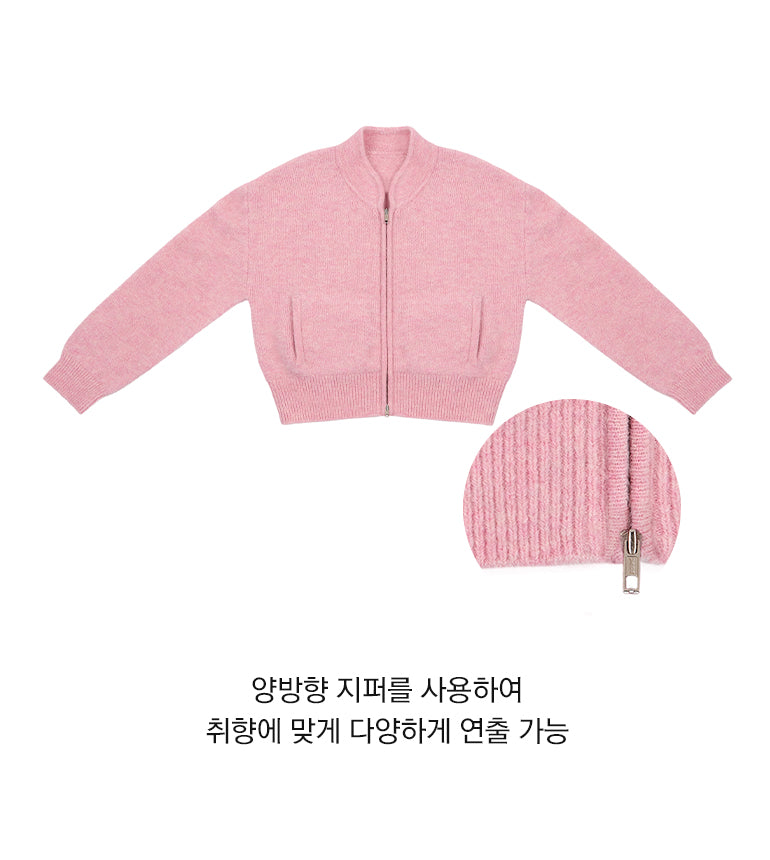 Celebshop Edition Alpaca Zip up Cardigan