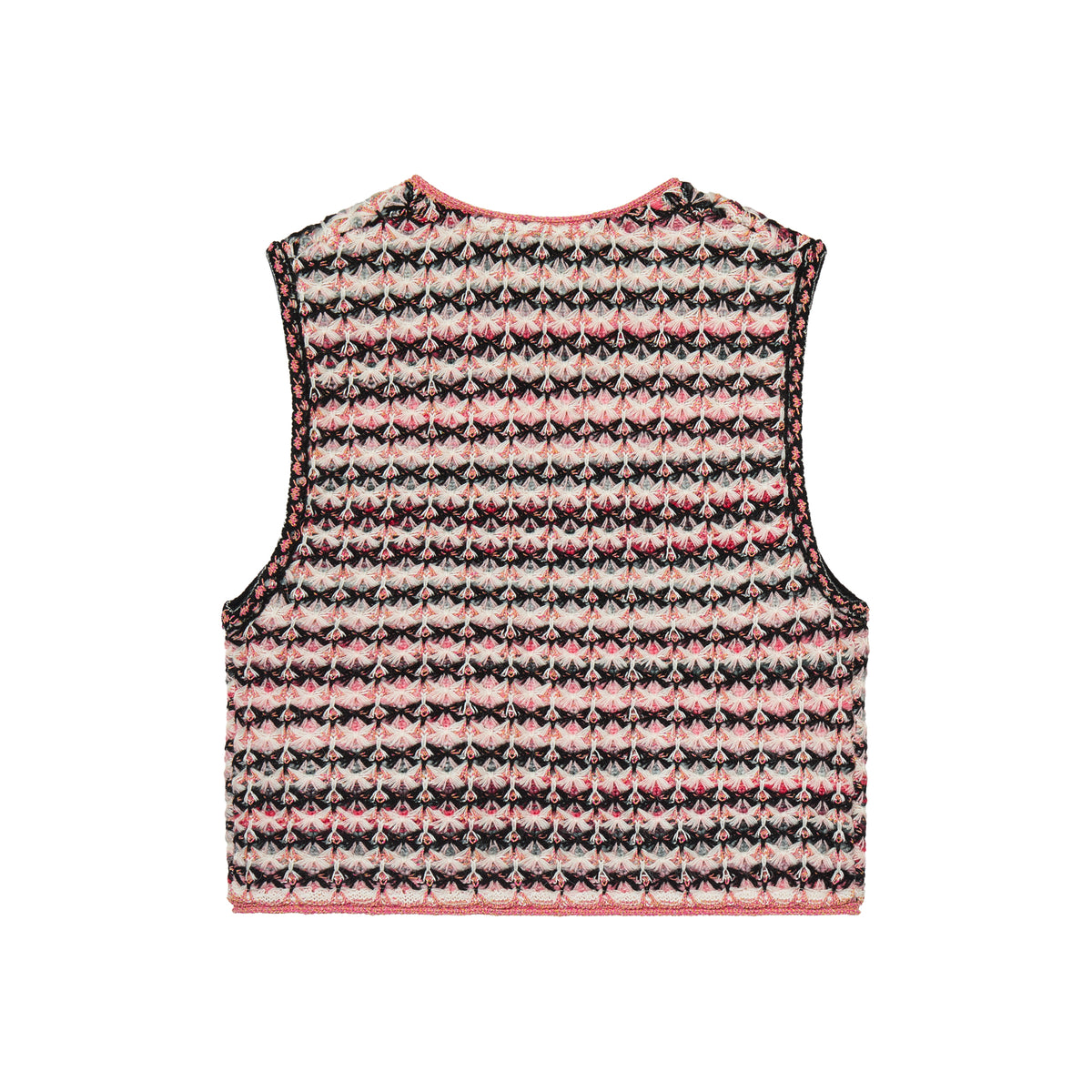 Deverotta Craft Artisan Knit Vest Pink Orange