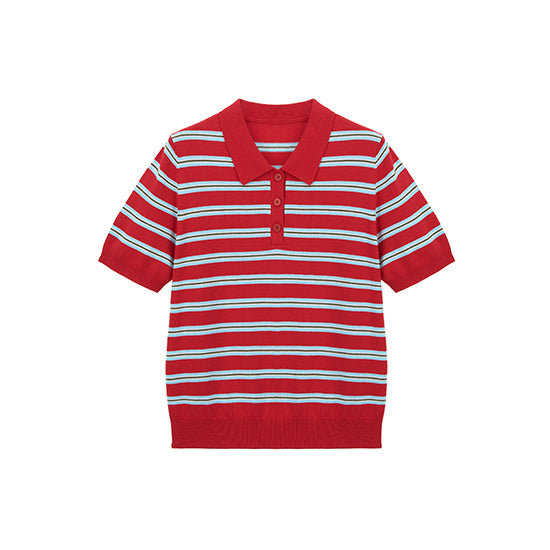 Celebshop Edition Cotton Stripe Collar Knit 3 pcs SET