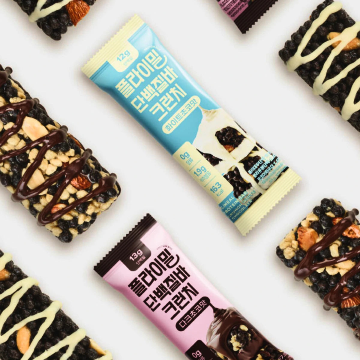 Flimeal Protein Crunch Bar White Chocolate Flavor 360g (40g*9ea) 1Pack