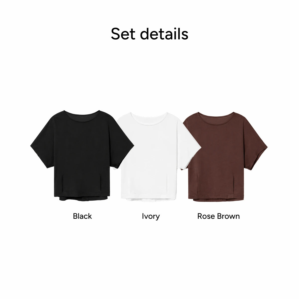 LENEDIFIE Silk Modal Blouson Blouse Set (3 Styles)