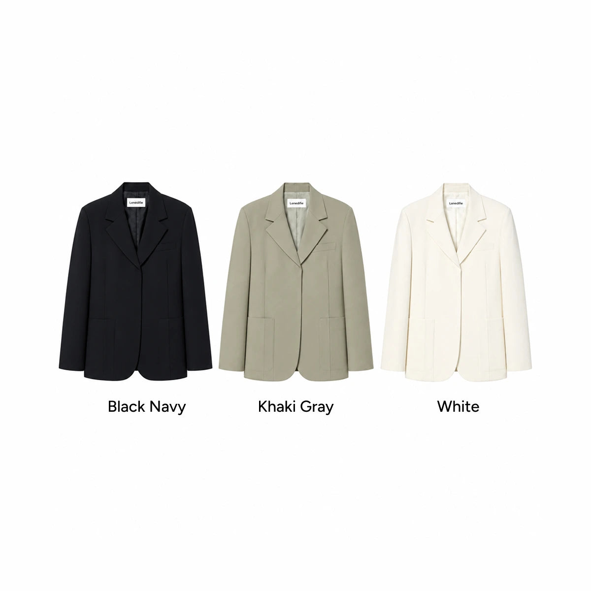 LENEDIFIE Wool-Blend Silhouette Jacket