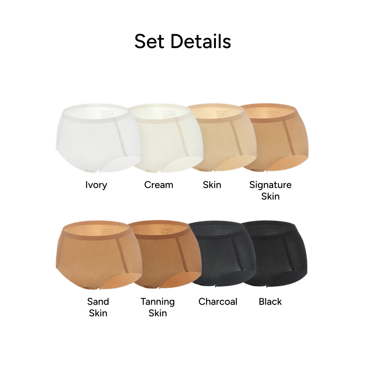 SEKANSKEEN Seamless Fusing Panty Collection (8 Set)