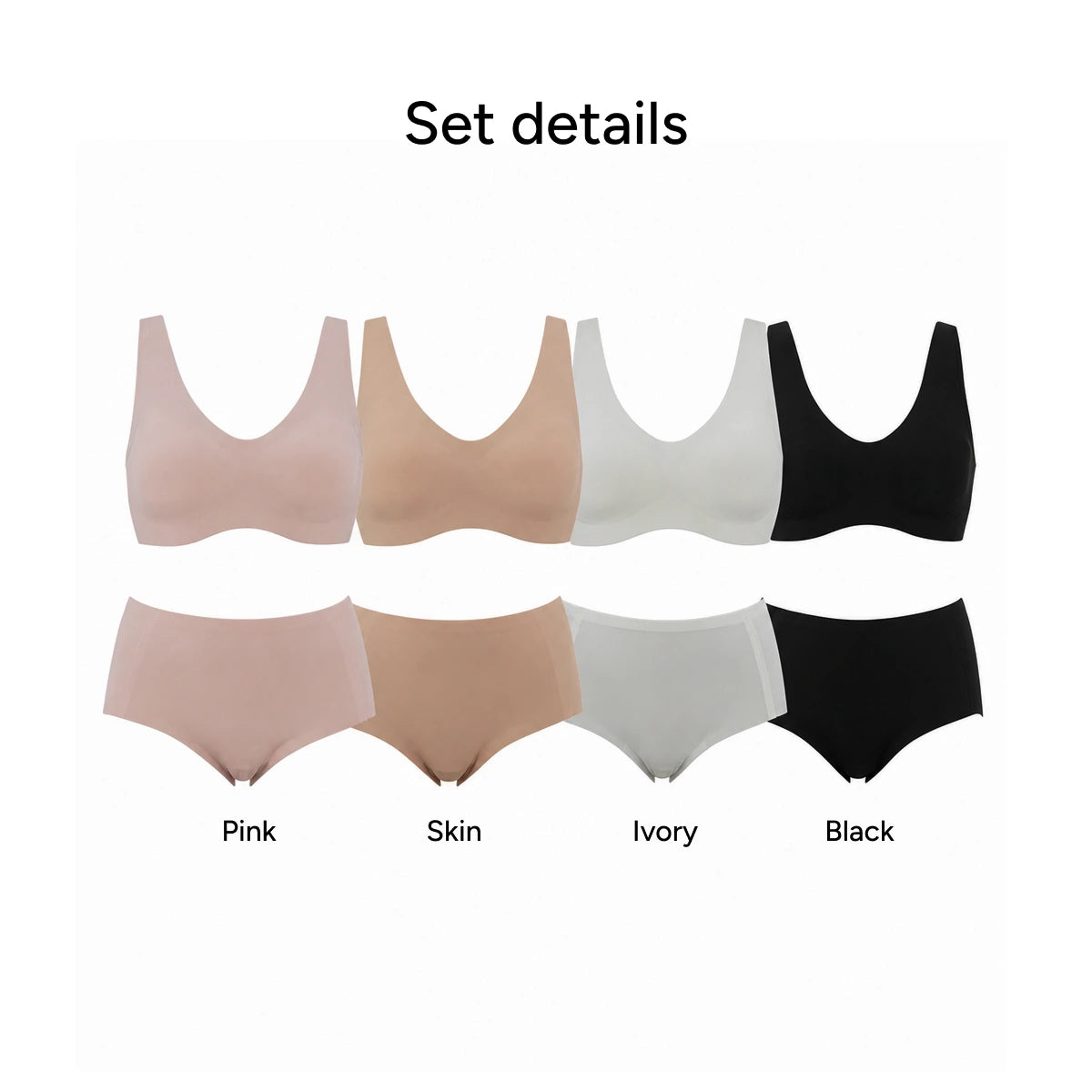 VIVIEN 26 New Stretch Fit Fusing Bra & Panty Set (4 Sets)