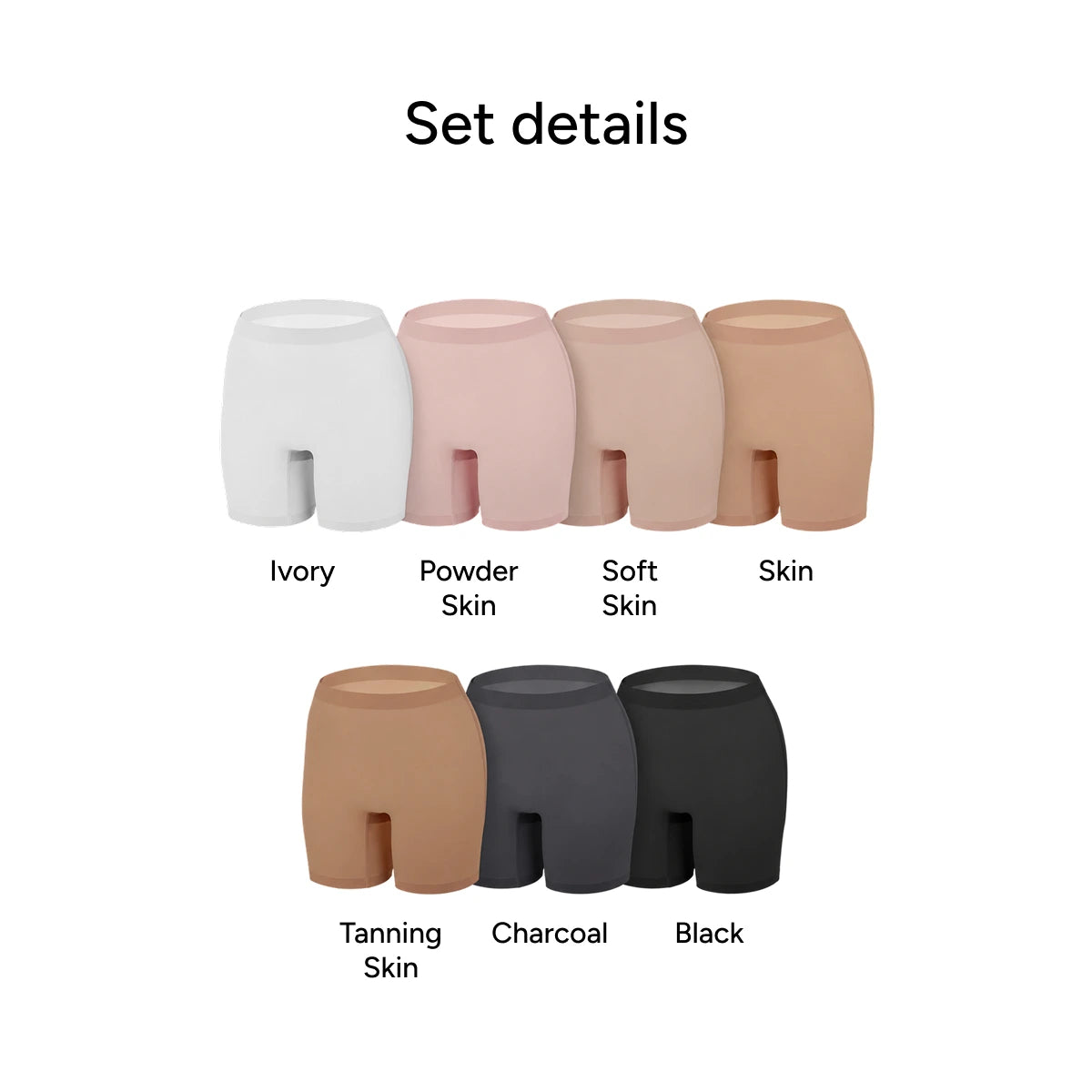 VIVIEN Fusing Nudy Square Panty Package (7 Set)