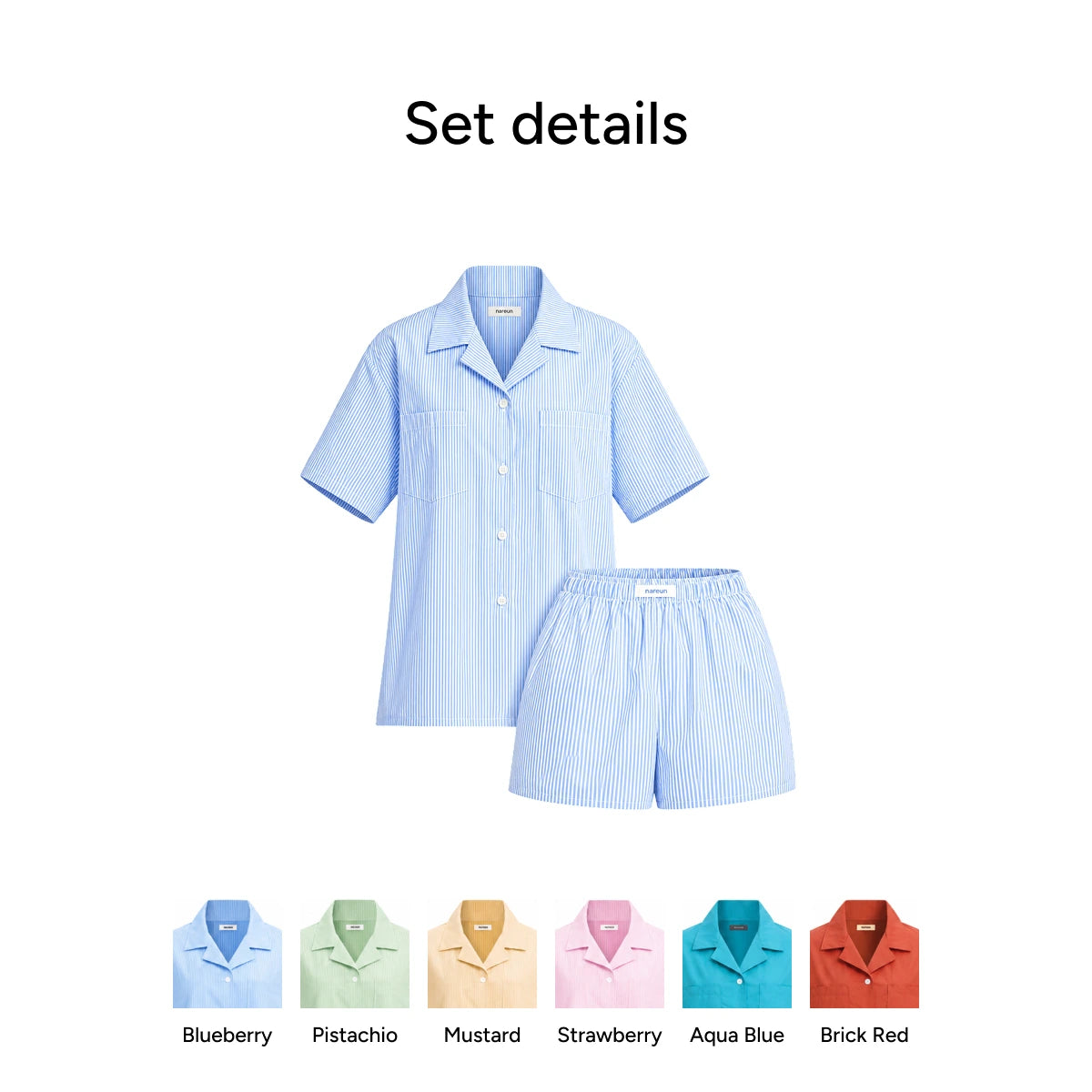 nareun Brezm Cotton Short Pajama Set