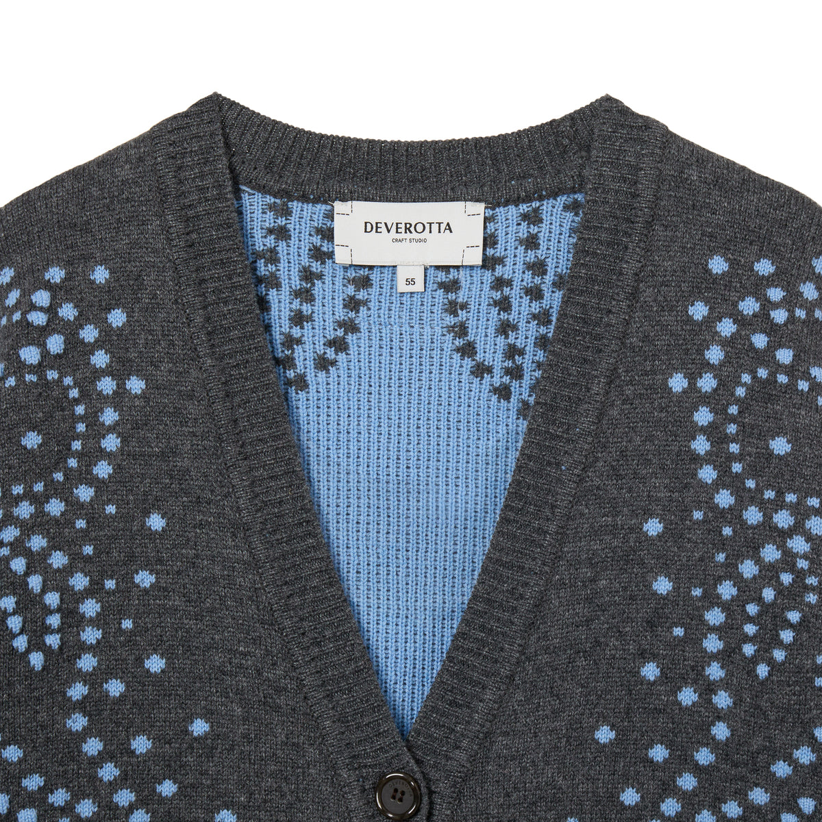 Deverotta Dodo Silk Cashmere Applique knit Jacket