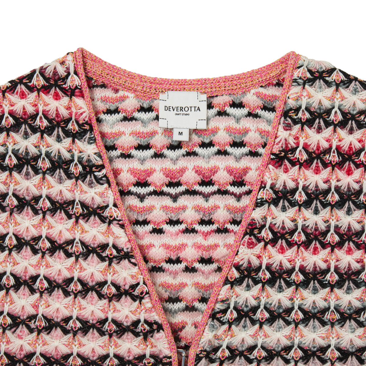 Deverotta Craft Artisan Knit Vest Pink Orange