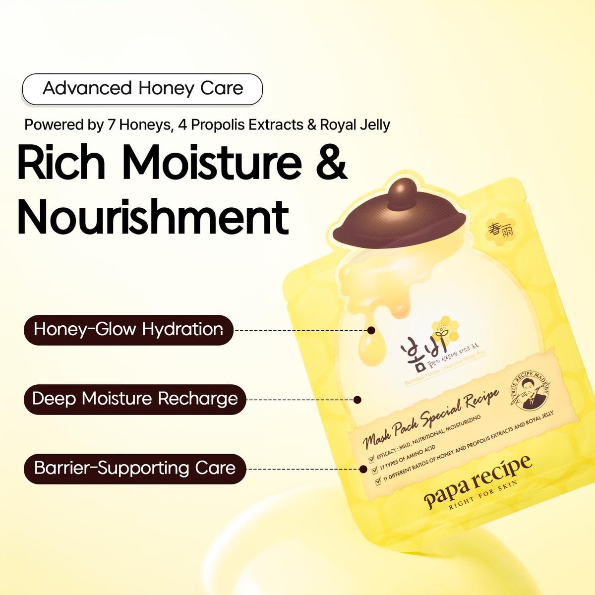 Papa Recipe Bombee Honey Intensive Mask Pack Pro 10 Sheets