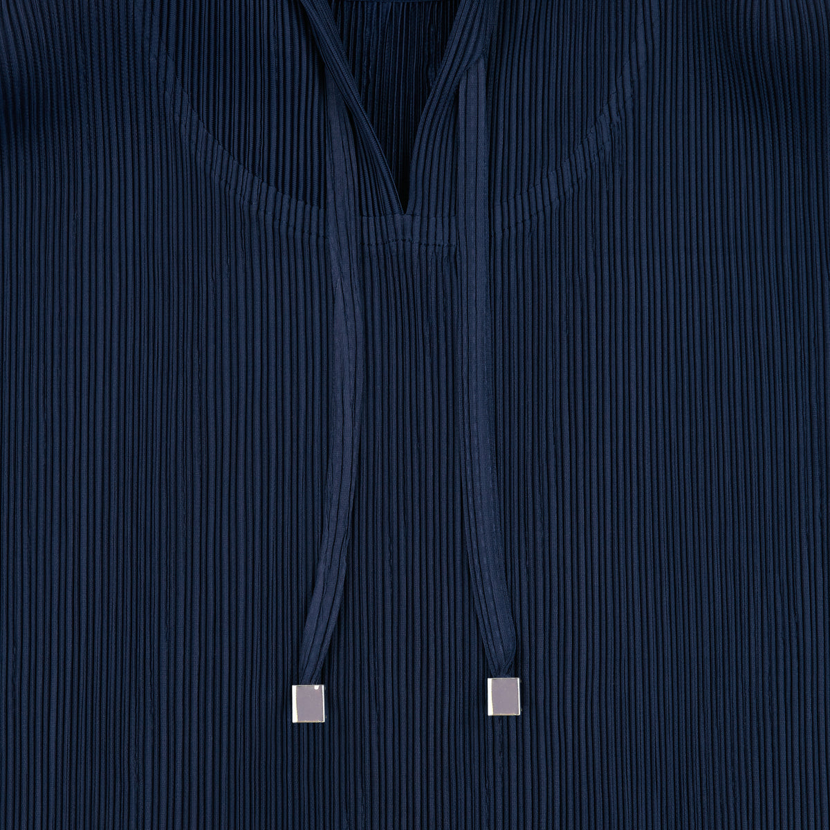 Celebshop Edition Pleats Hood String Blouse