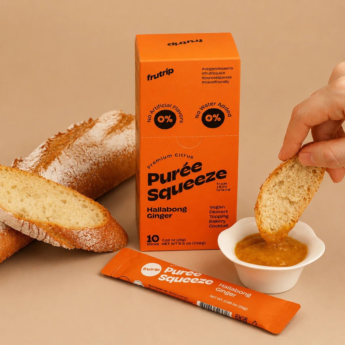 FRUTRIP Vegan Purée Squeeze- Hallabong and Ginger(20g X 15 sticks/box)