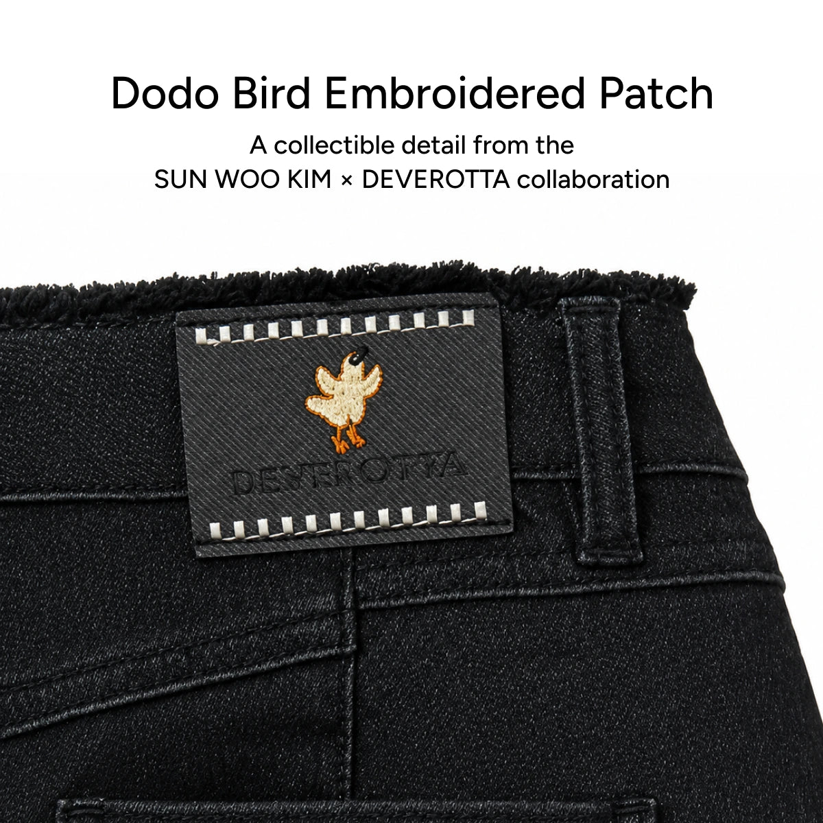 DEVEROTTA Dodo Bird Stitch Fringe Wide-Leg Denim Pants