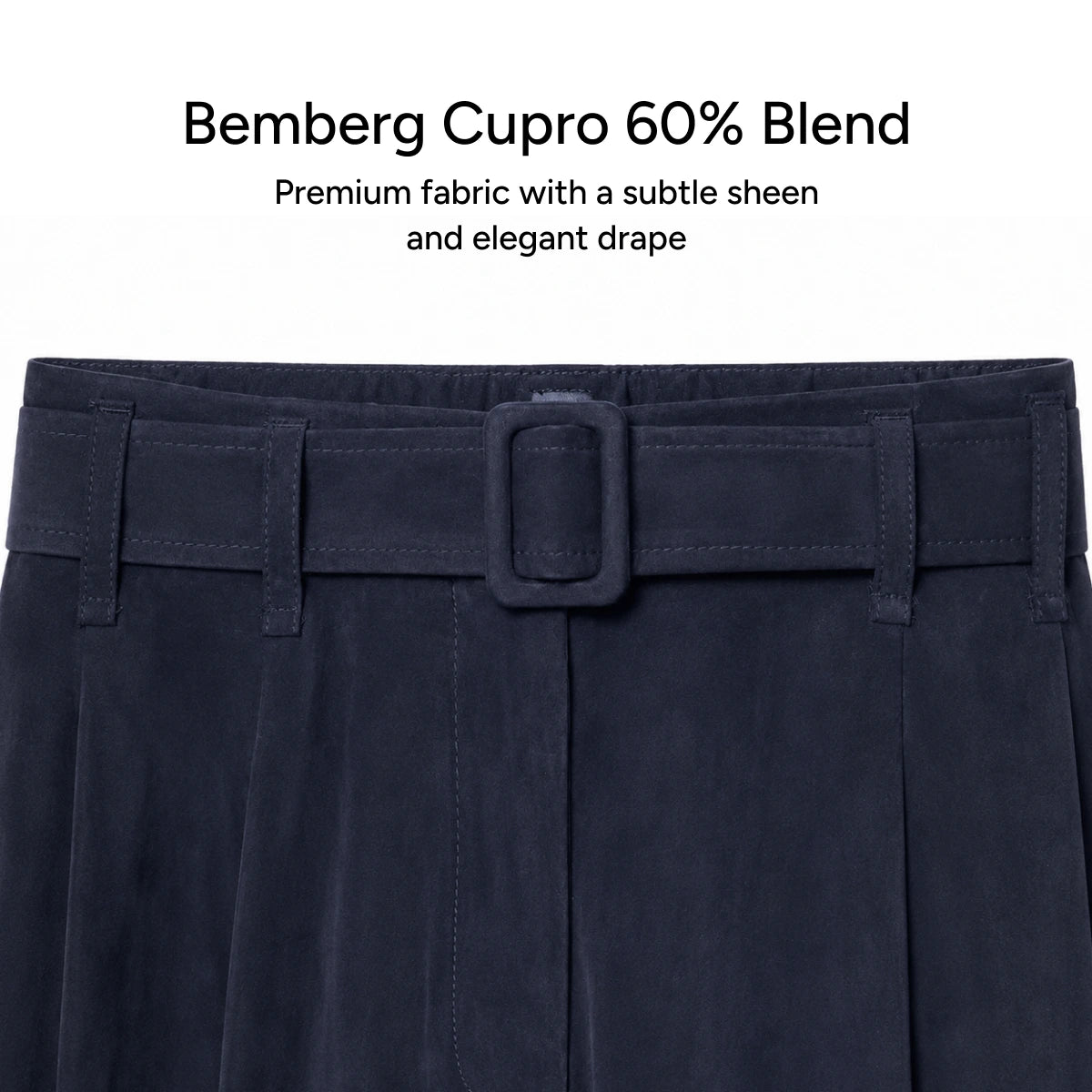 LENEDIFIE Bemberg Cupro Belted Pants