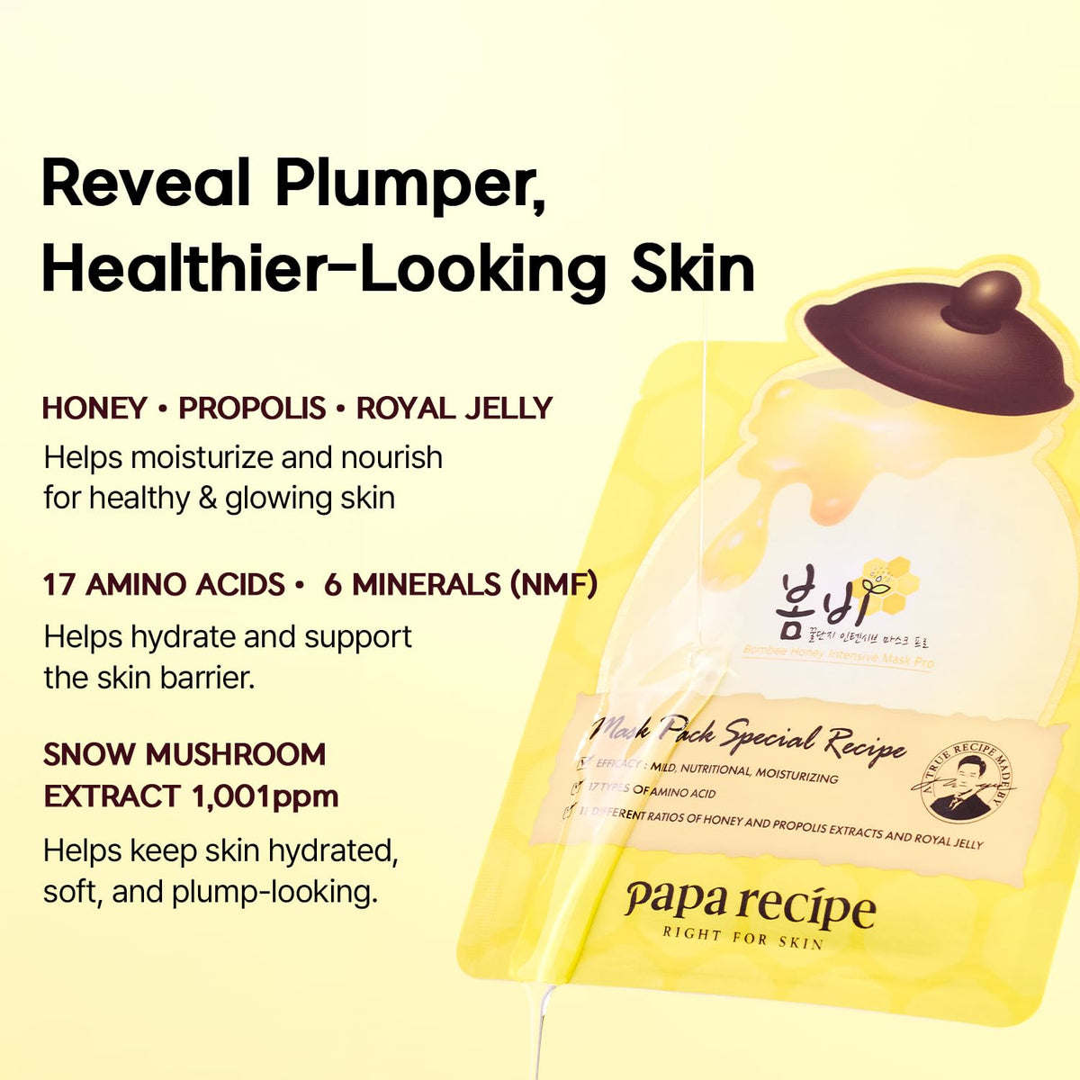 Papa Recipe Bombee Honey Intensive Mask Pack Pro 10 Sheets