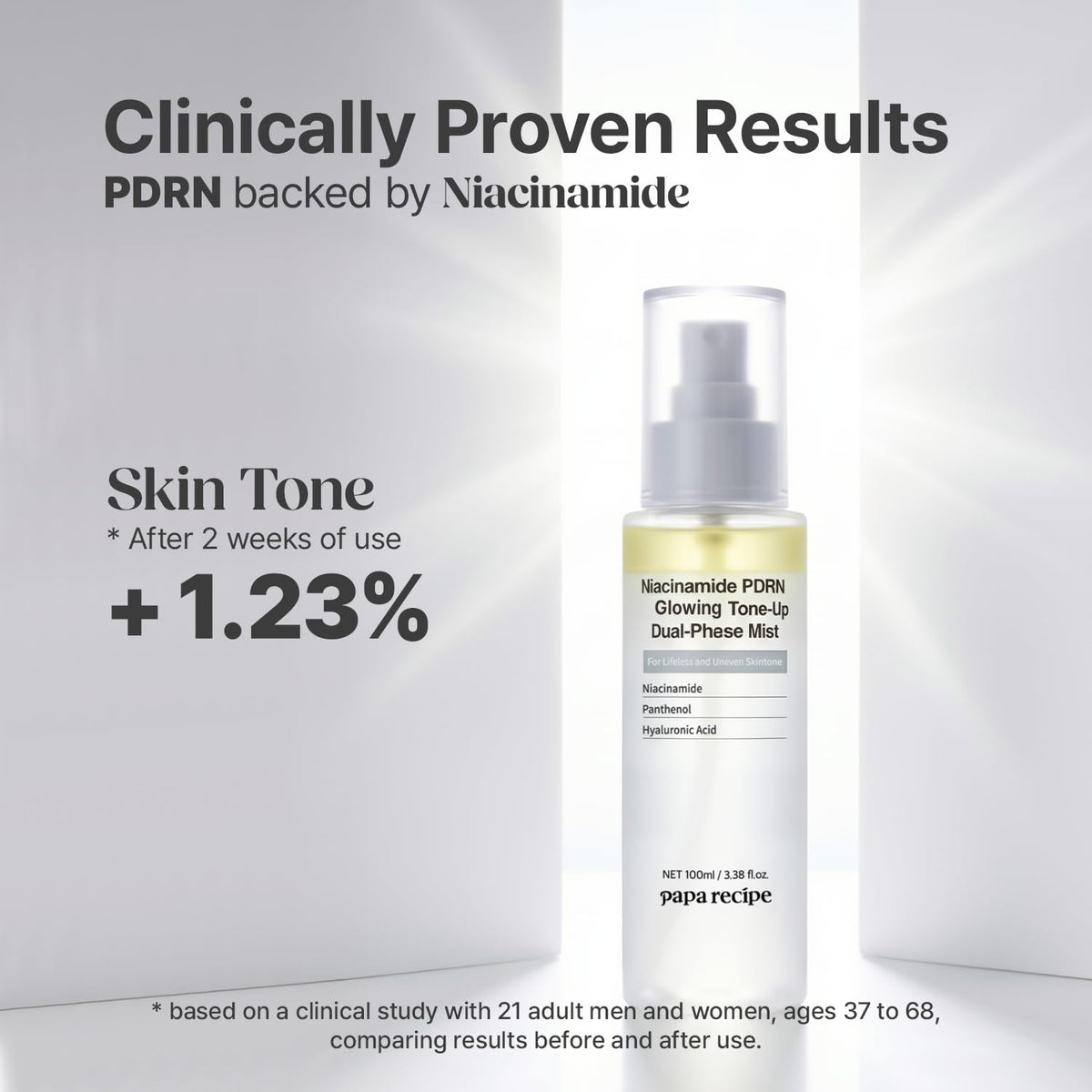 Papa Recipe Niacinamide PDRN Glowing Tone-Up Dual-Phase Mist 100 ml