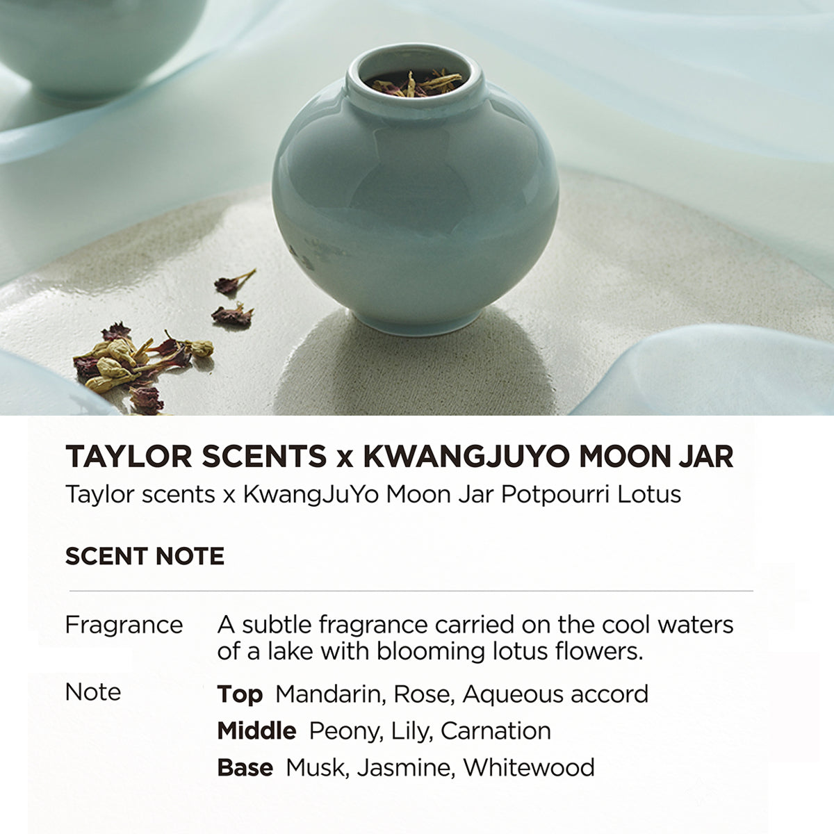 taylor scents Moon Jar Mini Potpourri - Lotus Scent