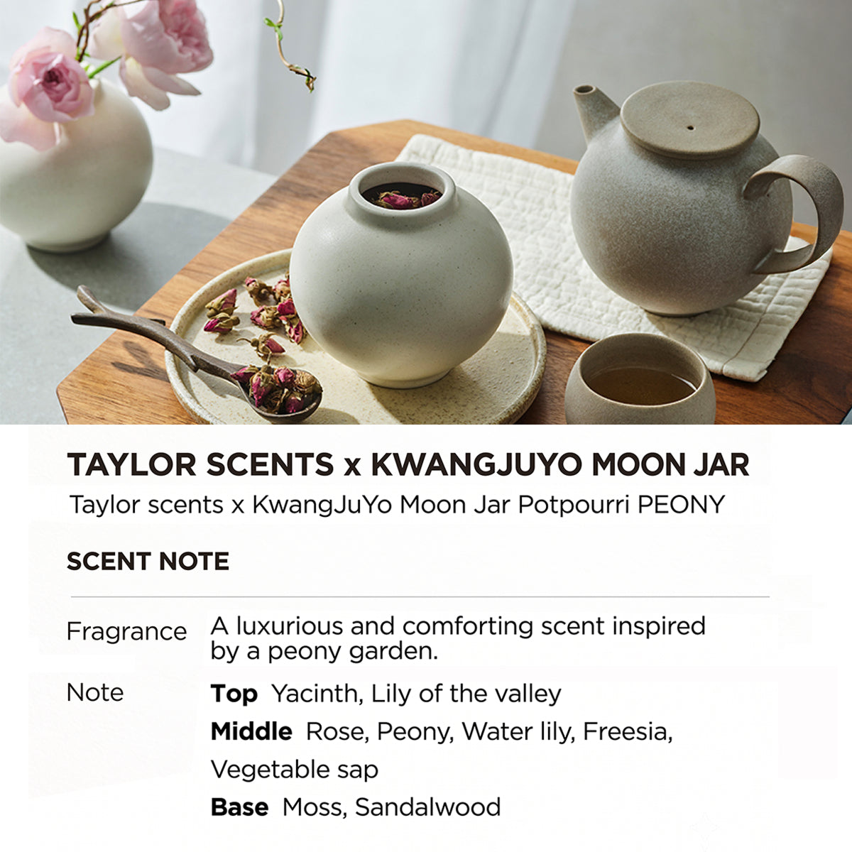 taylor scents Moon Jar Mini Potpourri - Peony Scent