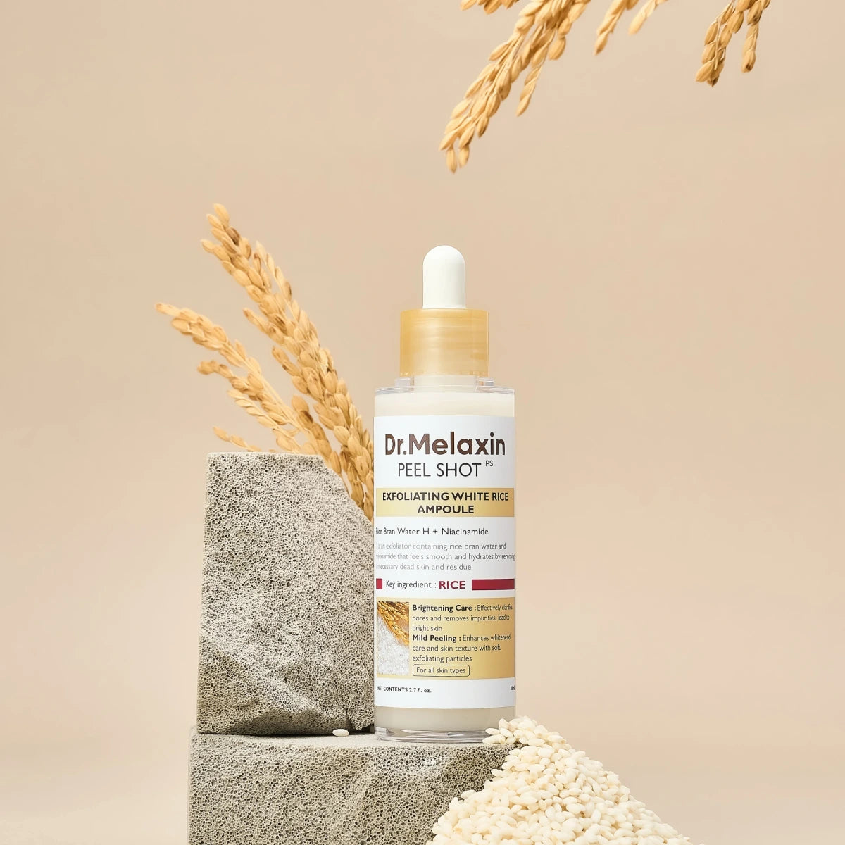 Dr. melaxin Peel Shot Exfoliating White Rice Ampoule