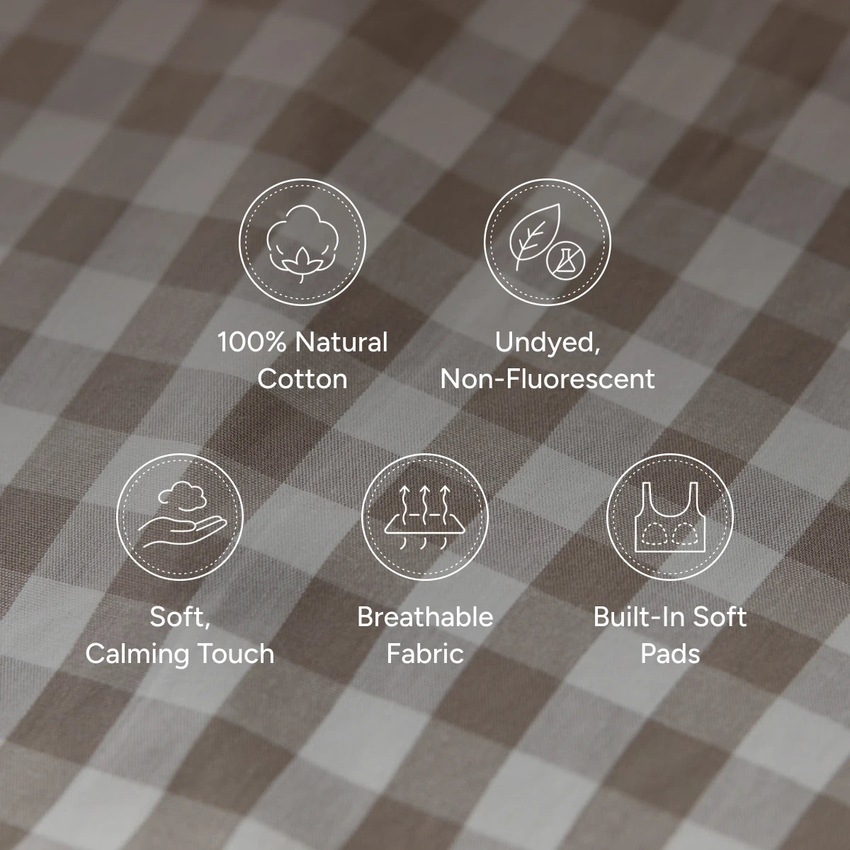 nareun Basic Long-Sleeve Pajama Set (Brown Check / FREE)