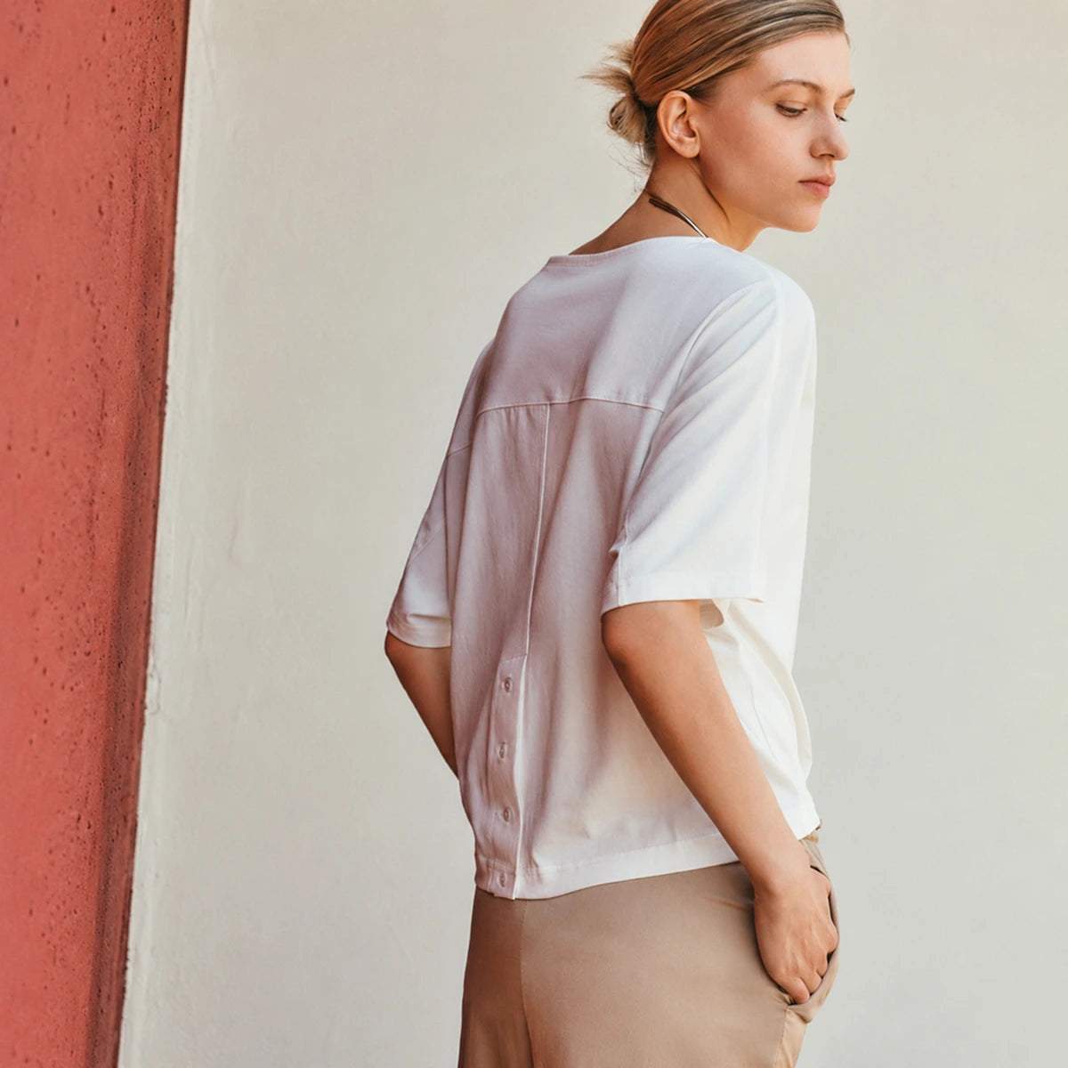 LENEDIFIE Silk Modal Blouson Blouse Set (3 Styles)
