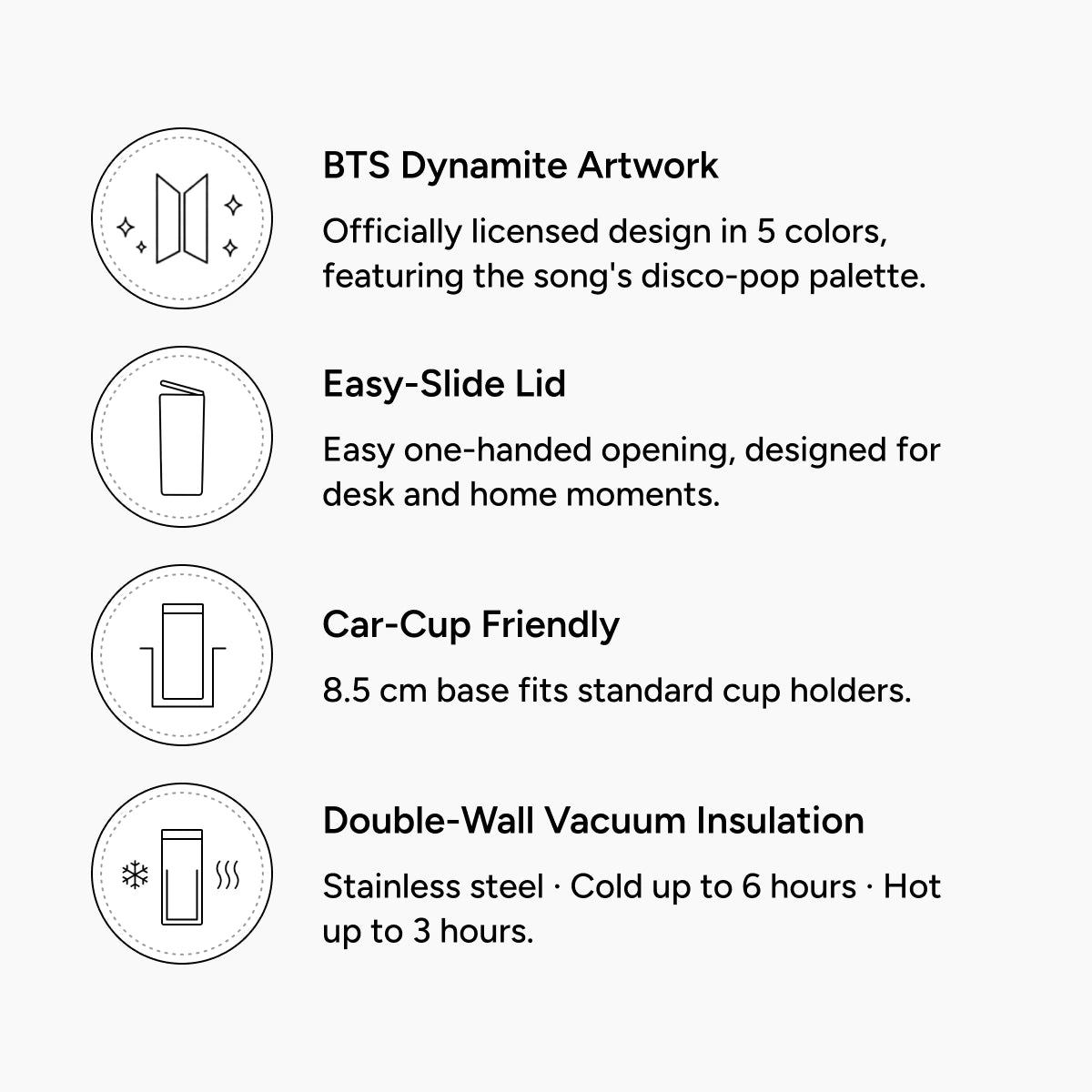 BBNE BTS Dynamite Water Bottle (Random Color)